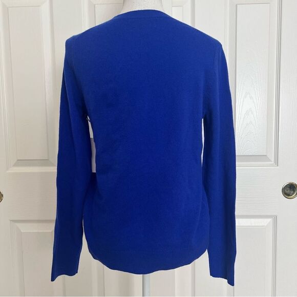 Nordstrom Crewneck Cashmere Sweater Blue Small NEW MSRP $149 - Picture 4 of 7